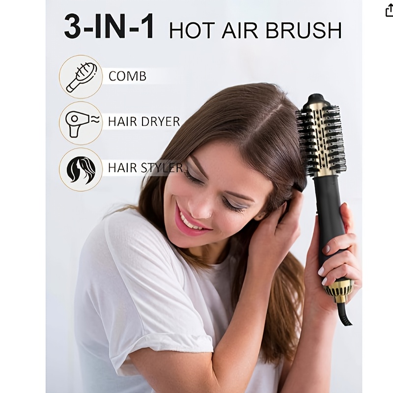 

Electric Hair Dryer Brush, Styling Tool, Hot Air Brush For Straightening And Hot Air Brush For Curling, Gifts For Women