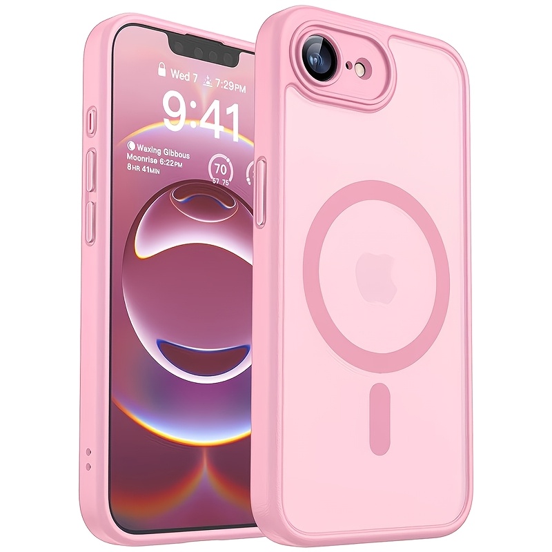 TEMU Phone Case - High-end Shockproof Mobile Phone Case Suitable For Iphone 17e/16e, With A Matte Translucent , Compatible With Magnetic Suction