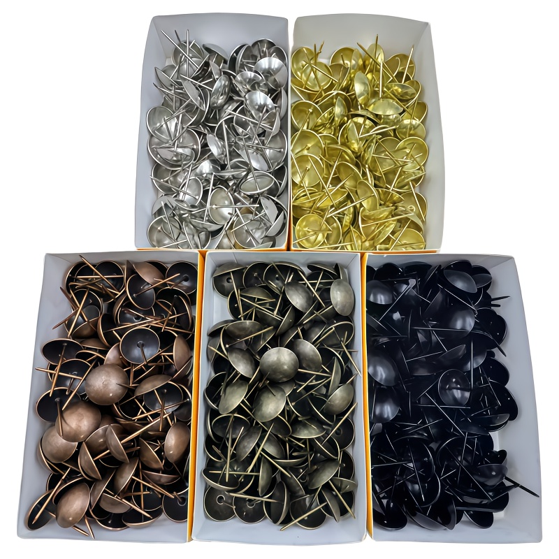 200Pcs Black Upholstery Tacks 9mm Antique Metal Thumb Nails - View #4