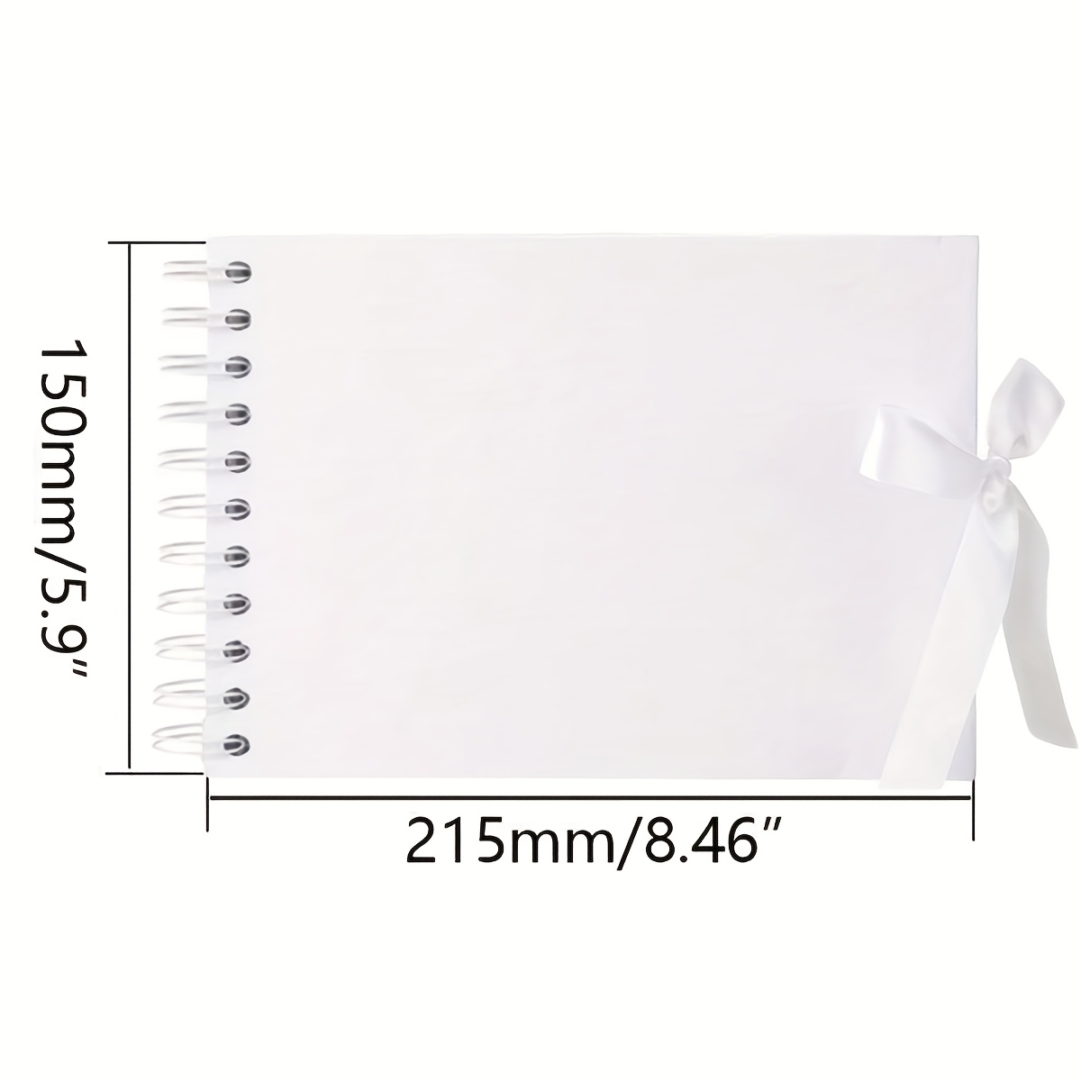 TEMU 1 Bok 60 Sider, 30 Ark Scrapbook Album, Svart Jubileumsdagbok, Reiselogg for Bryllupsgjestebok og Minnealbum – Kraftpapir DIY Scrapbook –