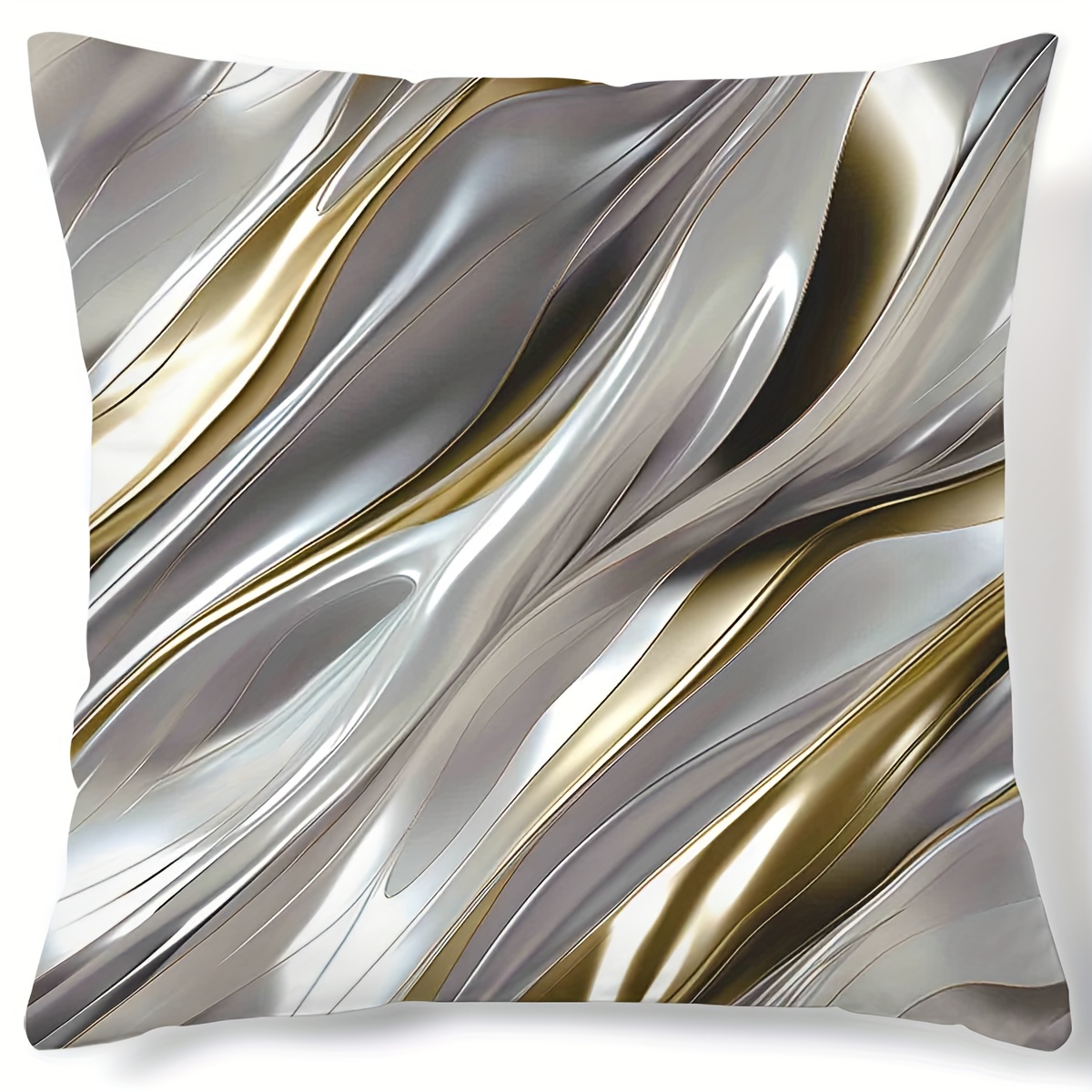 

1pc, Golden Mechanism Pattern Digital Printed Pillowcase