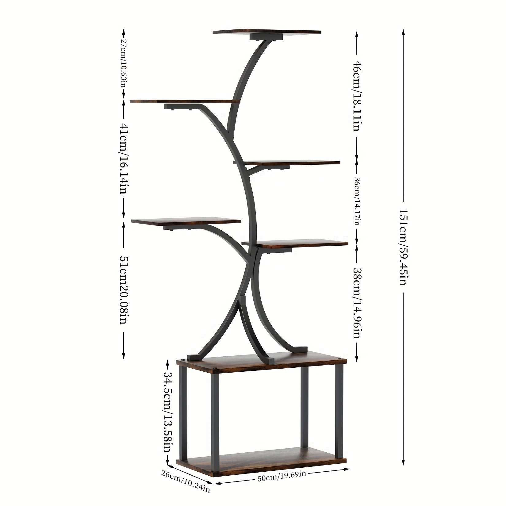 7 tier plant stand indoor outdoor heavy duty metal tree like plant shelf with vintage decor space saving towering   room patio balcony sturdy multi tiered display for  s flowers succulents easy assembly home gardening artistic decor durable construction   holder  