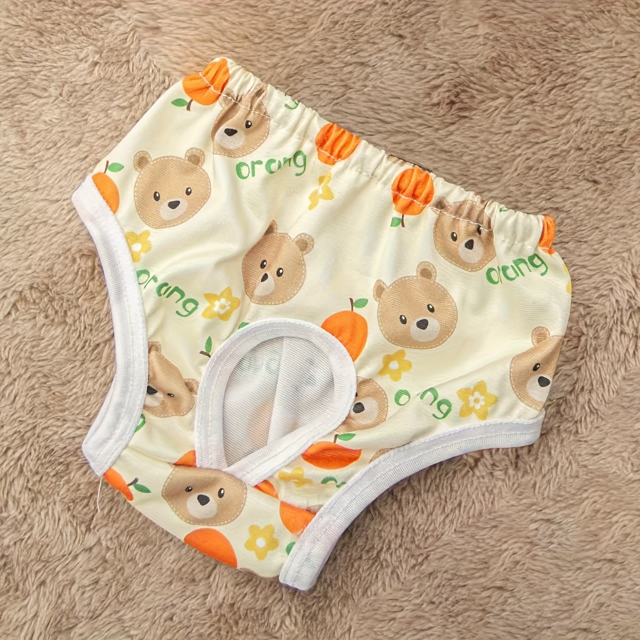 TEMU 1pc Of Pet Safety Pants - Cartoon Bear And Lamb Pattern Pet Diapers, Anti-harassment Sanitary Pants For Menstrual Periods, Suitable For Dogs'