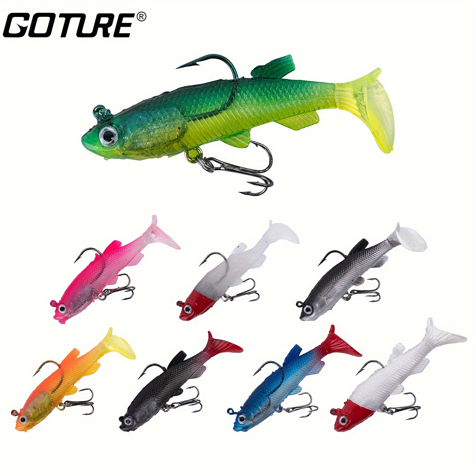 Simulated Soft Paddle Tail Fishing Lures Bass Trout Crappie - Temu Australia