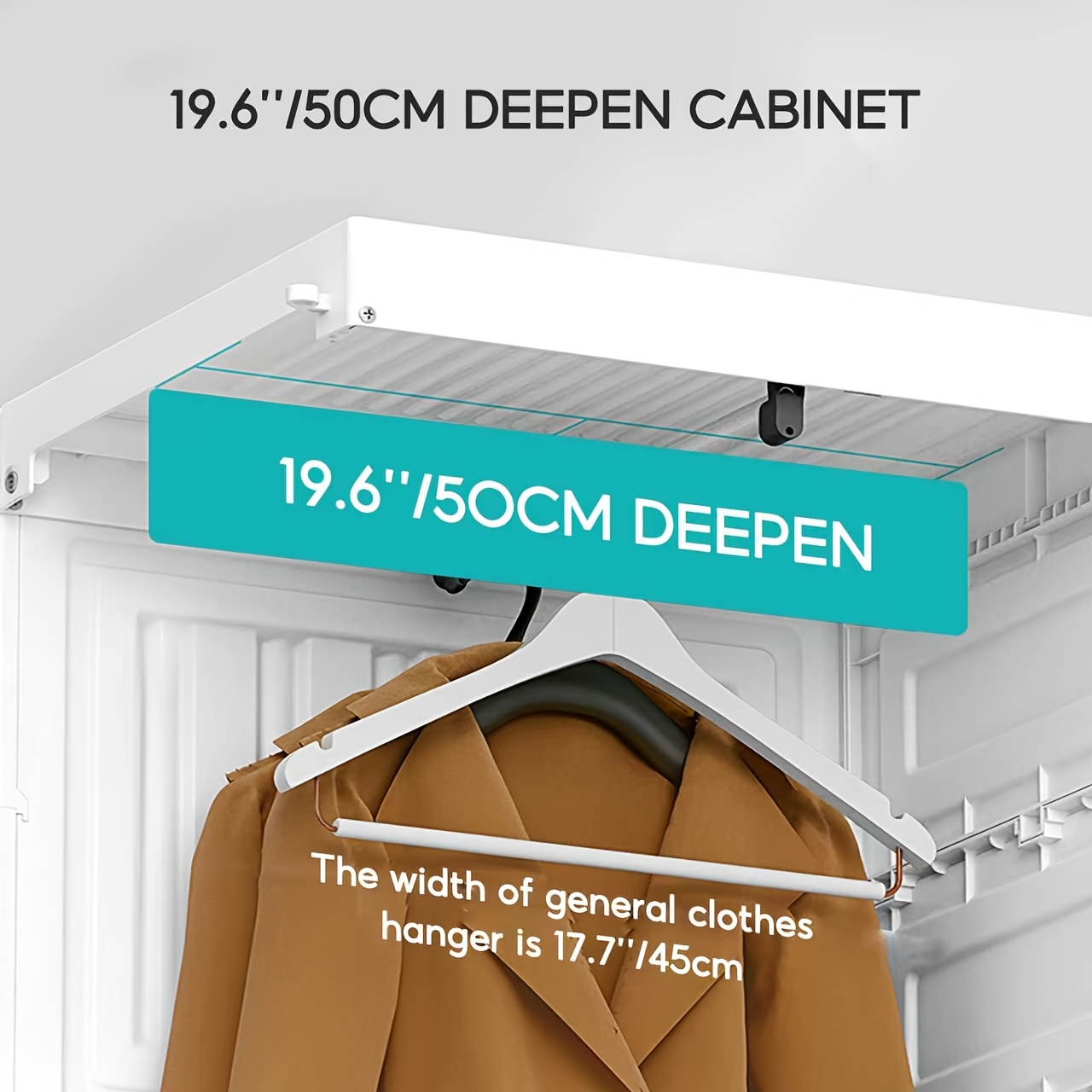 Magnetic Transparent Door Portable Wardrobe, with A Sturdy, Foldable Frame And Easy Assembly. Features 2 Or 3 Hanging Rods for Clothing Storage, Suitable for Bedrooms, Living Rooms, Dormitories, And Apartments.