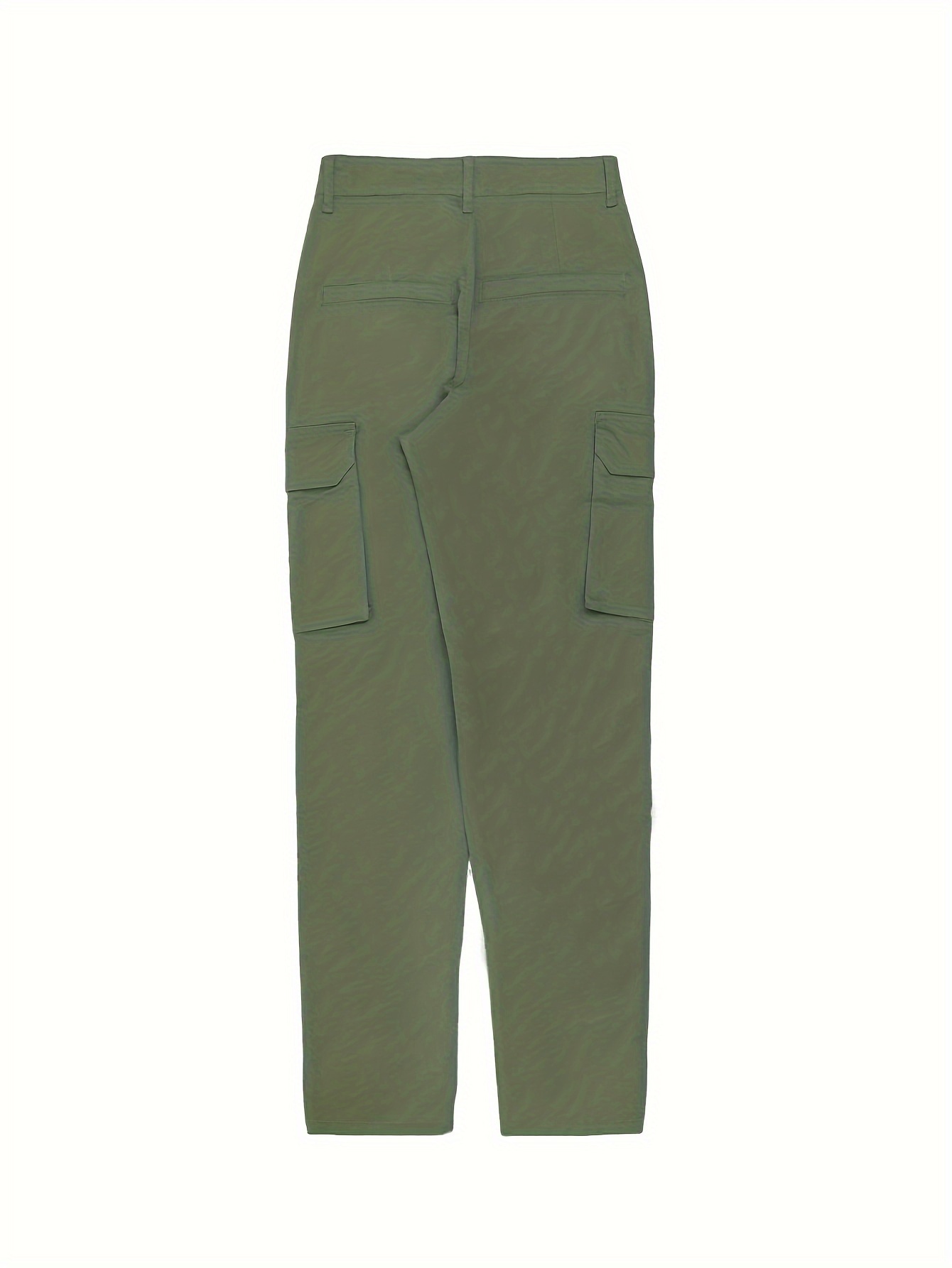 women's olive green skinny cargo jeans side flap pockets Temu Malta