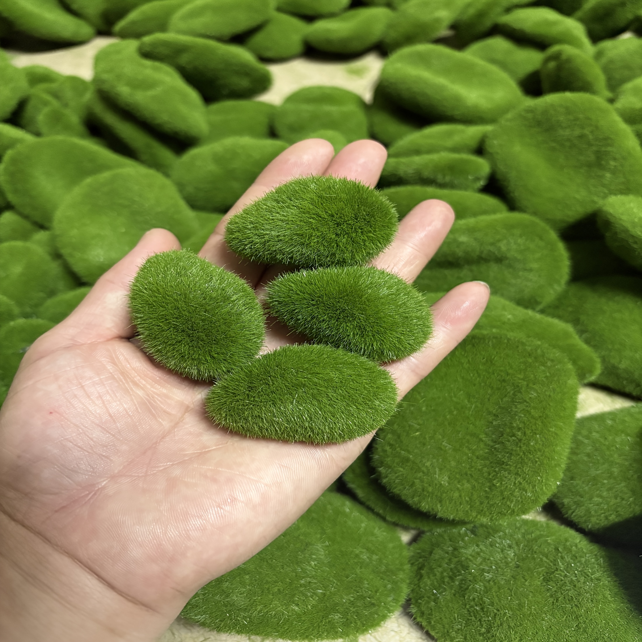 Image of 22pcs Of Artificial Moss Rocks For Decoration, Aesthetically And Realistic, Suitable For Floral Arrangements, Fairy Gardens, Glass Containers, And Craft Projects As Faux