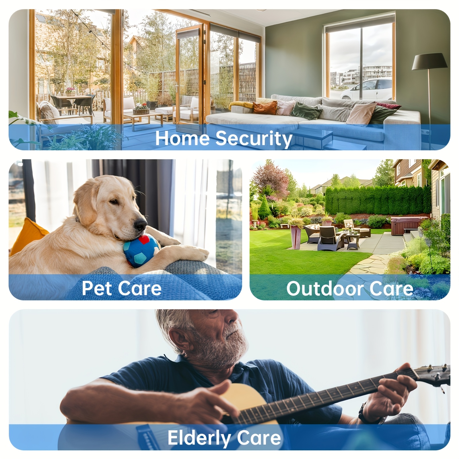 360 panoramic security camera with 2k hd resolution supports dual band wireless wifi monitoring at 2 4g and 5g features detection night vision and pet monitoring suitable for babies pets and caregivers battery not included Product details 3