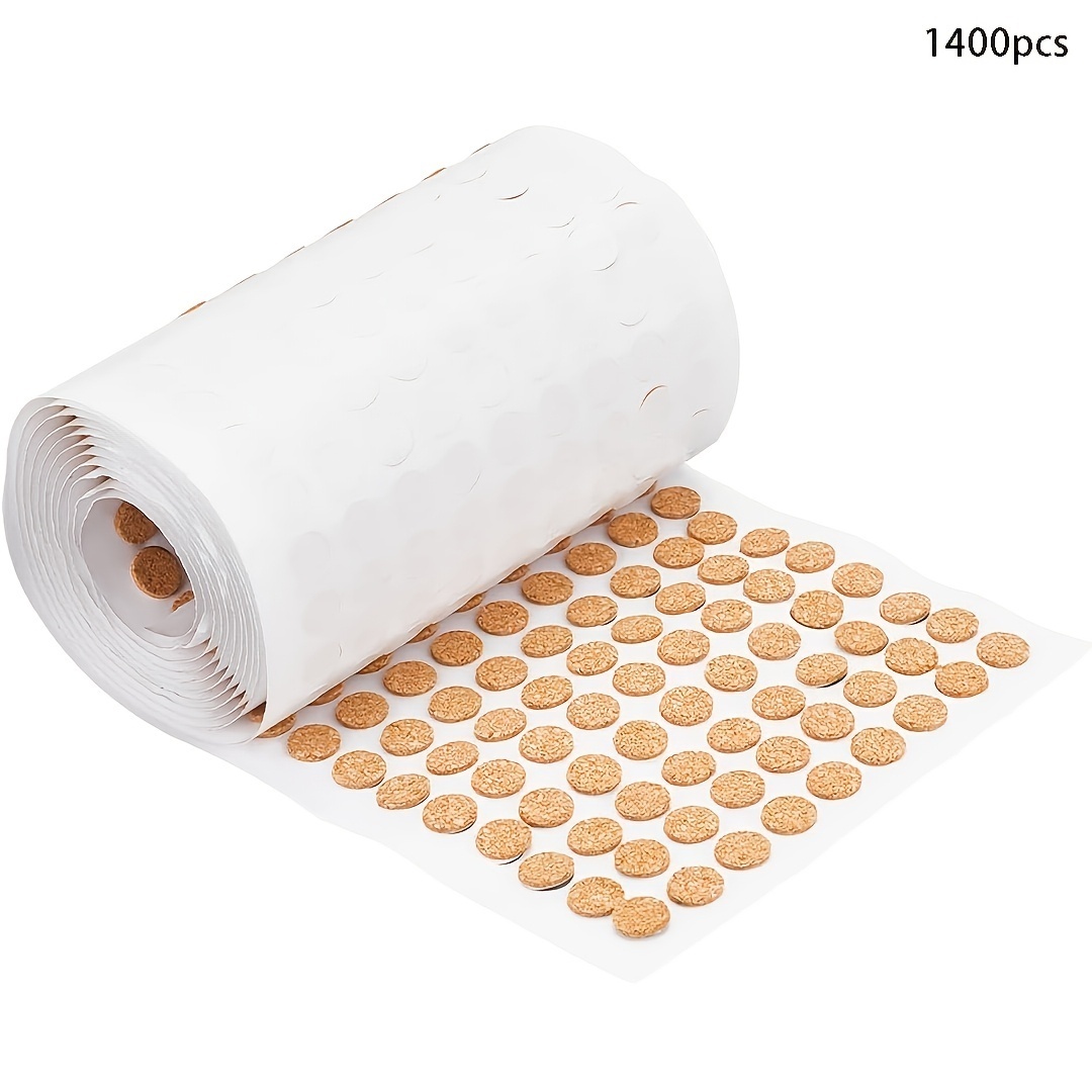 TEMU 1400 Pezzi Anelli in Autoadesivi, Dimensioni 0.4 X 0.15Cm, Cuscinetti in e Rotondi, Molto Adatti per Mobili e Oggetti da Scrivania, Aiutano a