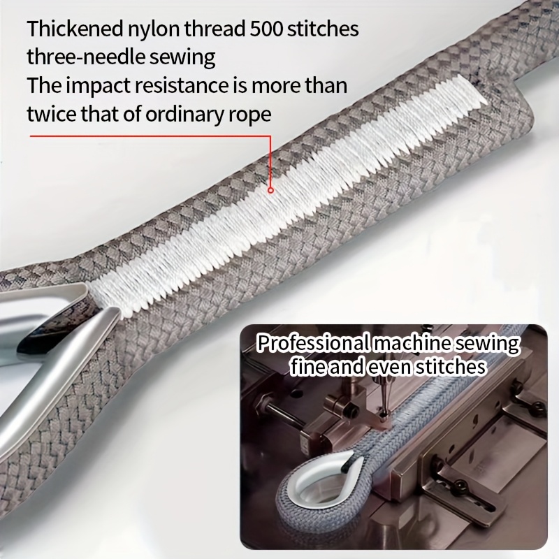 1pc heavy duty polyamide tow rope set 40000 lbs tensile strength off road recovery for suvs and vehicles with 2 steel u hooks and reflective storage bag front placement 122 lbs details 3