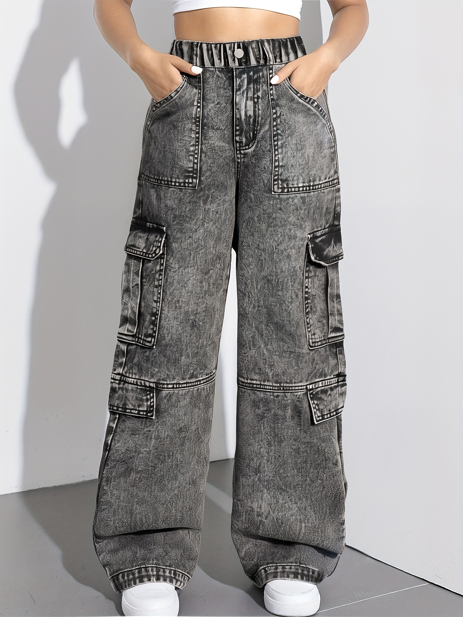Bruine jeans dames hoge taille baggy rechte wijde broek casual denim broek vintage Y2k Claothes streetwear plus size dameskleding kopen vanaf een prijs van 16