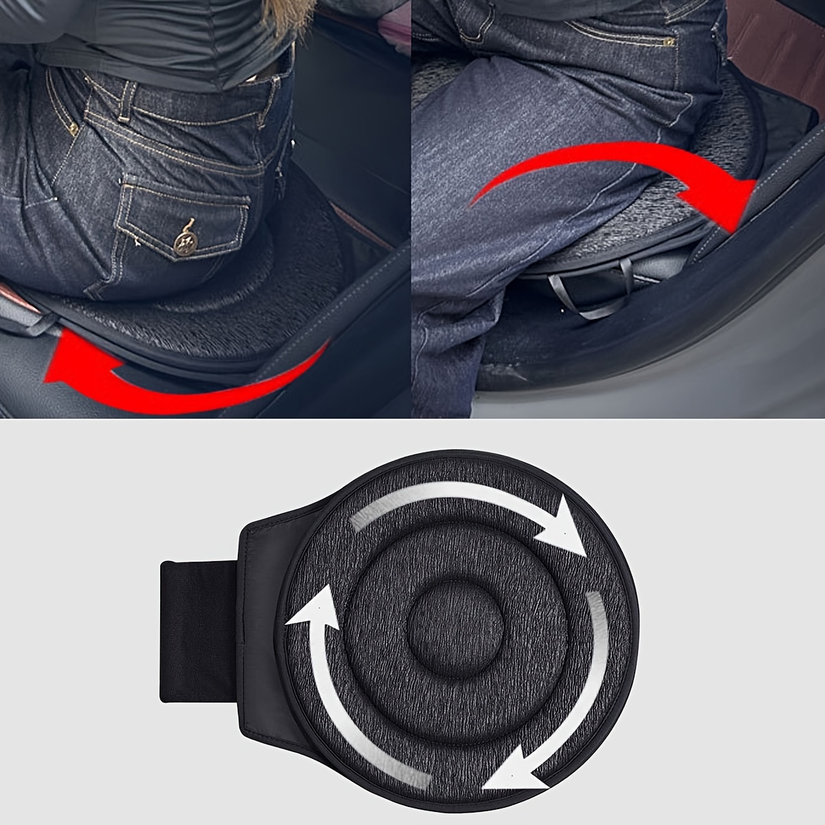 

1pc Universal Car Rotating Car Cushion Portable Rotating Cushion For The Elderly Pregnant Seat Cushion