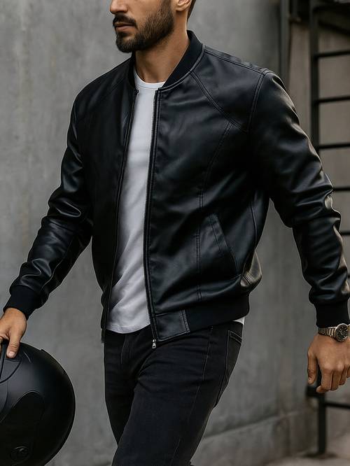 mens autumn winter casual baseball collar jacket vintage style ideal gift for boyfriend or husband professional jacket design christmas and halloween gifts