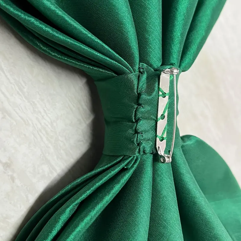 Элегантный двуслойный атласный бант-аксессуар для невесты с отстегивающимися 24 хвостами, ручная стирка только, детали 4