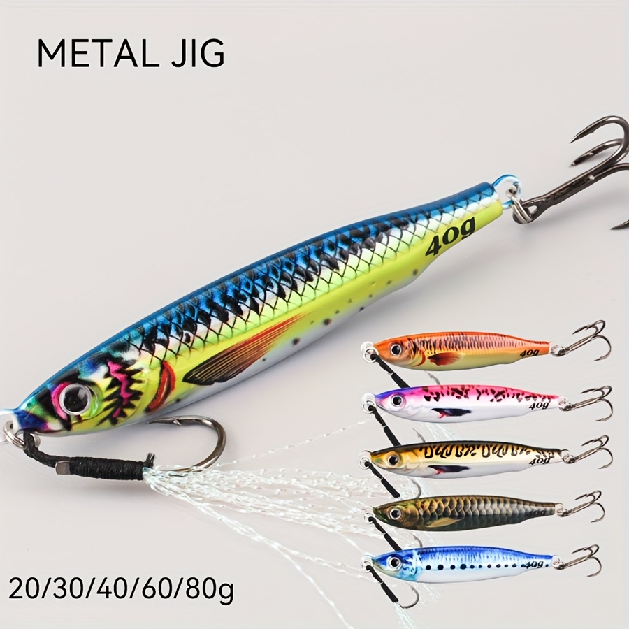 

1pc Metal Jig Lure, 3d Painted Long Casting Hard , Abs Material, Single Pack, For Saltwater And Freshwater Fishing, Bass And Sardine Fishing, And Boat Fishing, Artificial Eel