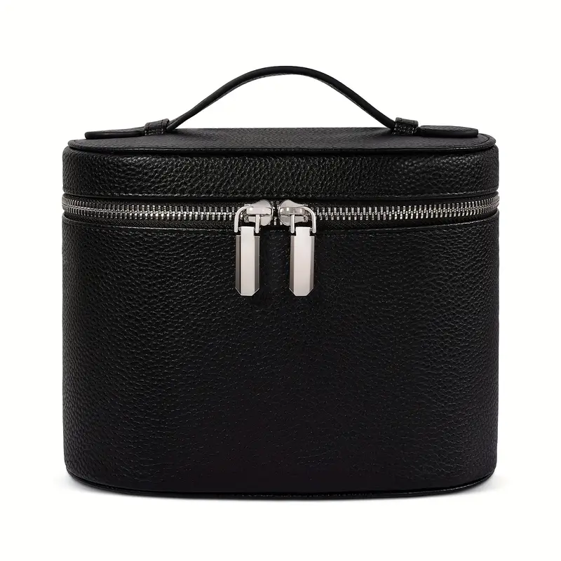 Womens Brown Synthetic Leather Makeup Organizer