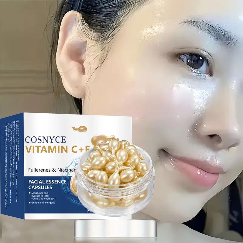 50 Vitamin C E Facial Essence Capsules - Concentrated Lifting Hydration, Firming Moisturizing Essence