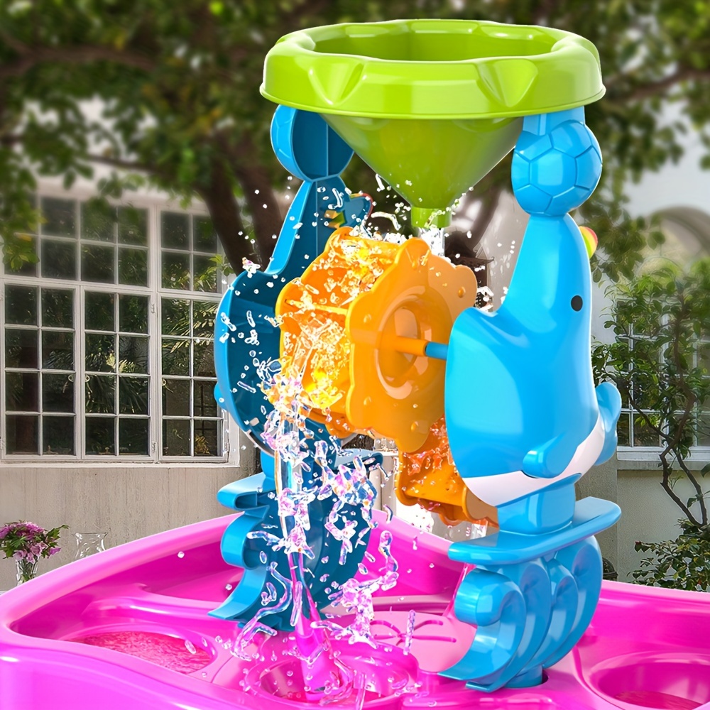 Water Table Toys Toddlers Double sided Waterfall Discovery - Temu