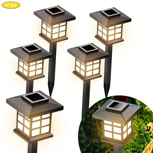 24pcs of 12pcs of 6pcs of outdoor warm light solar charged outdoor landscape garden lights outdoor solar lights suitable for courtyards and decks