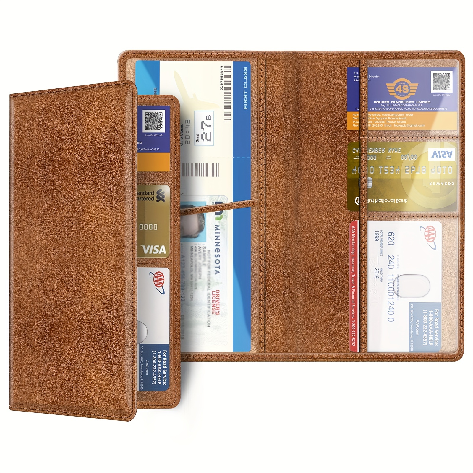 

Car Registration And Insurance Card Holder, Vehicle Glove Box Card Organizer Wallet, Id Card Holder For Essential Automobile Documents