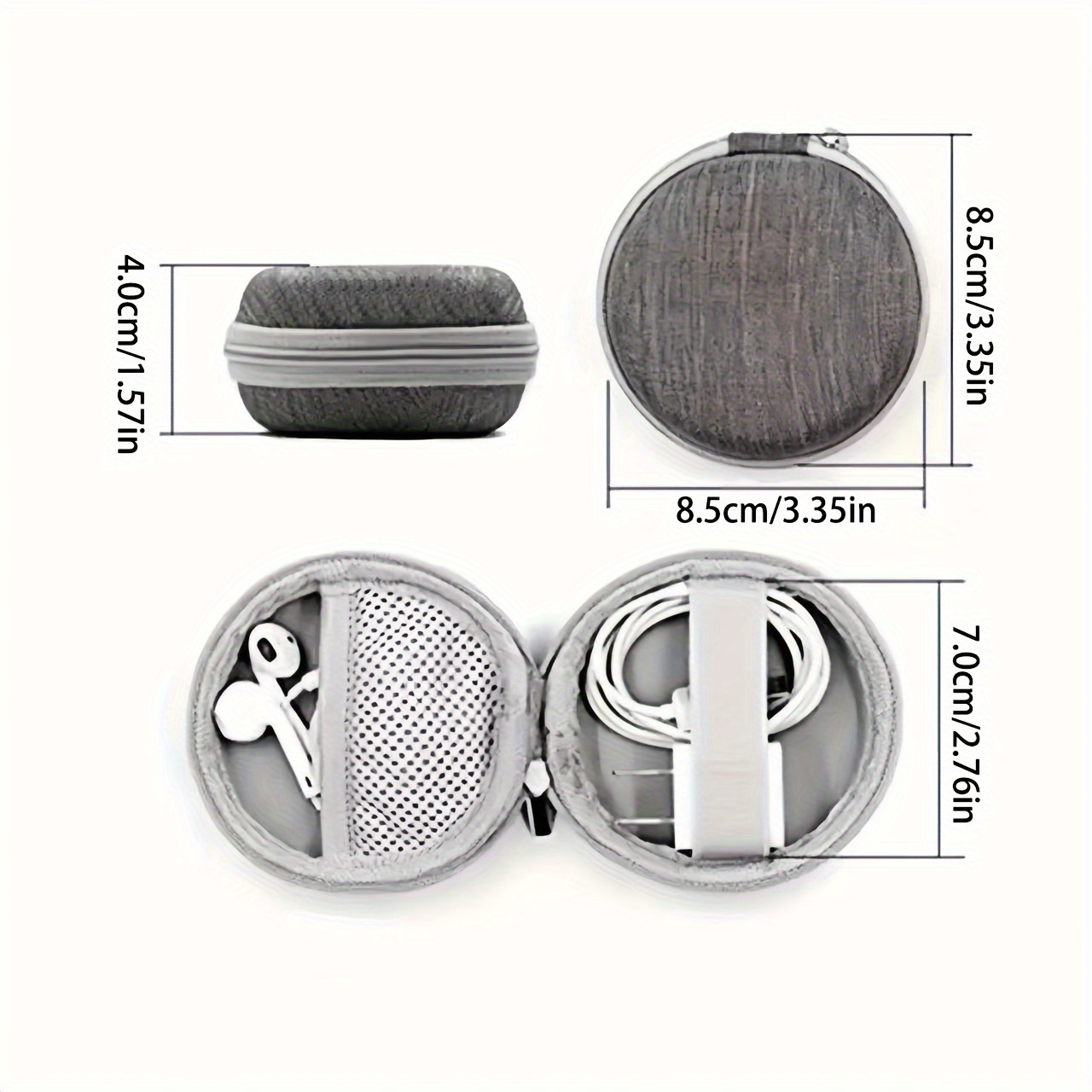 Headphone Storage Case, Suitable for Wireless Earbuds, Digital Storage Box, Portable Bluetooth Earphone Pouch