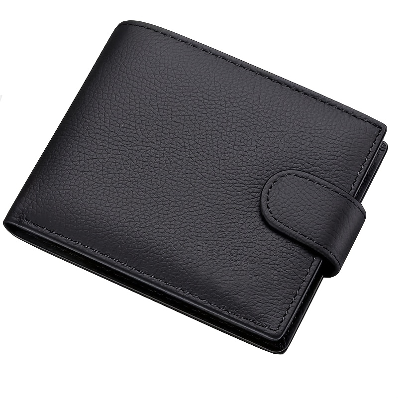 TEMU Men's Wallet Genuine Leather Wallet Credit Card Holder Money Clip Cowhide Credit Card Holder Business Women's Wallet