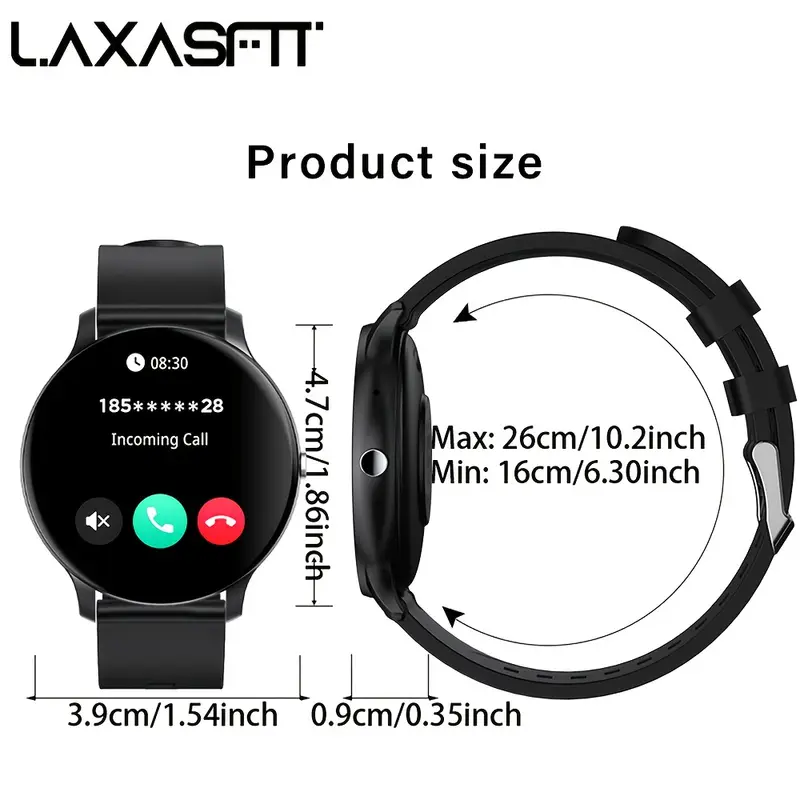 smartwatch for men women 1 46 hd touchscreen high quality 100 exercise wireless 5 3 pedometer distance sedentary remote music control usb charging silicone strap tft screen jl7012 chip 230mah battery perfect gift stylish watch lightweight wearable smart enthusiasts health monitoring modern wearable comfortable wear touchscreen watch healthconscious Product details 7