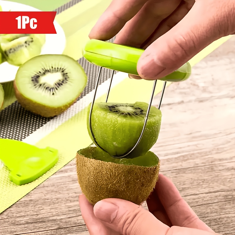 1pc   kiwi fruit slicer manual cutter peeler with abs material non electric kitchen gadget for perfect kiwi prep   ideal for outdoor cooking outdoor kitchenware   for outdoor camping and dining