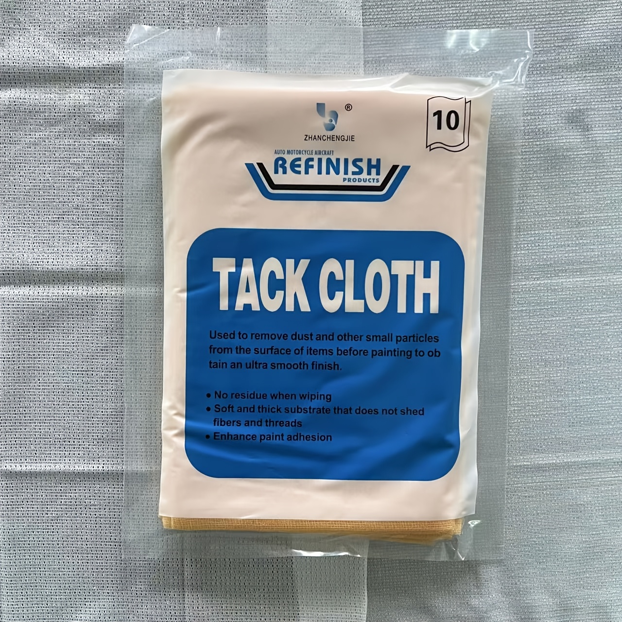 TEMU 10-pack Yellow Polyester Industrial Tack Cloths, 30 X 80 Cm, Dust Removal Wipes For Auto Painting, Woodworking Paint, Cleanrooms And Electronics