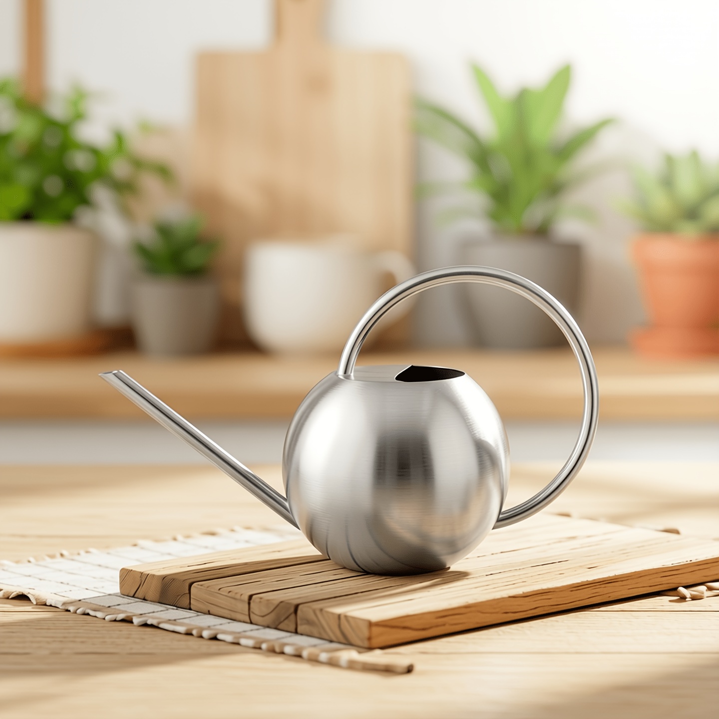 Edelstahl-Giekanne fr Zimmerpflanzen, 33.81oz, Kompaktes * Design mit  langem Ausguss, Leichter und ergonomischer Griff * fr Hausgartengestaltung  und Sukkulentenpflege