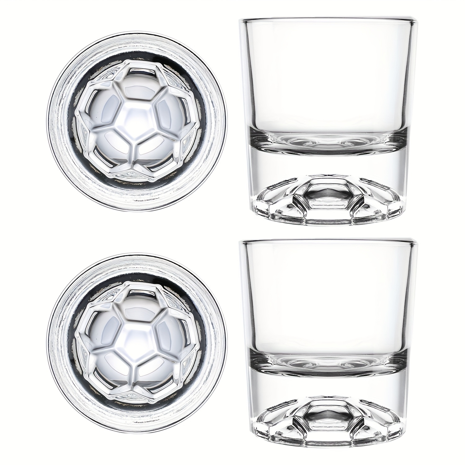 4 Spherical Whiskey Glasses, 285ml/9.6oz, Beer Glasses, Bar Gift For Dad And Brothers, Suitable For Whiskey And Vodka