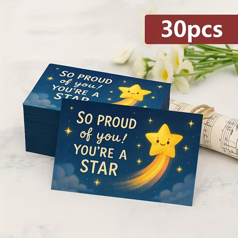 TEMU 30/60pcs Inspirational Hug Cards, Friend Support Gift, Hug, Birthday & Wedding Gift, Christmas Greeting, Handwritten Diy Creative Hug Card— Gift