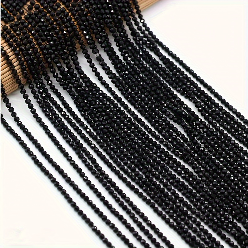 

2mm Black Stone Beaded, Diy Glass Beads Loose Beads Crystal Beads Decorative Accessories