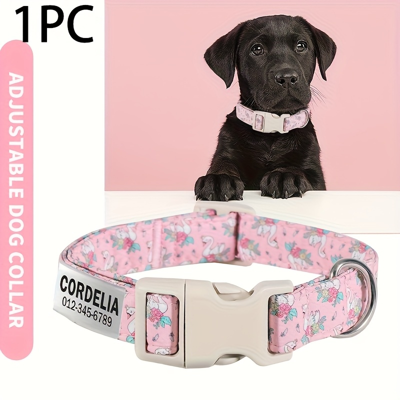 halsband blumen Hundehalsband JENNY  Dunkelgrau, pinke Blumen, modern  Noah Meets Scottie