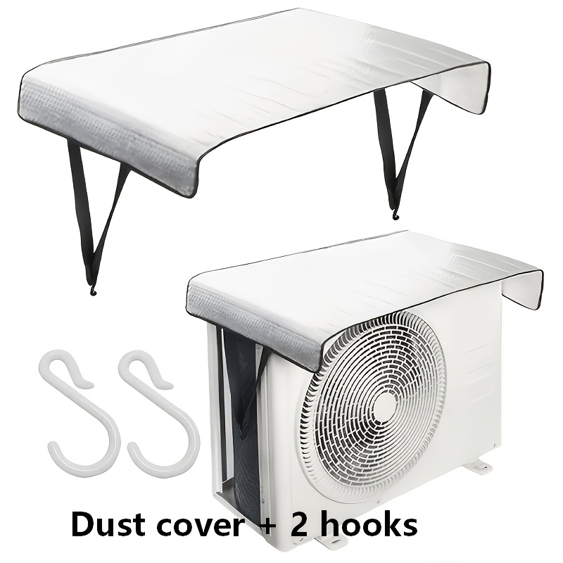 TEMU Conditioner Outdoor Unit Cover, Double Layer Aluminum Foil Heat Insulation Shade, Rainproof Ac Condenser Cover, Keep Ac Cool, , Extend Service