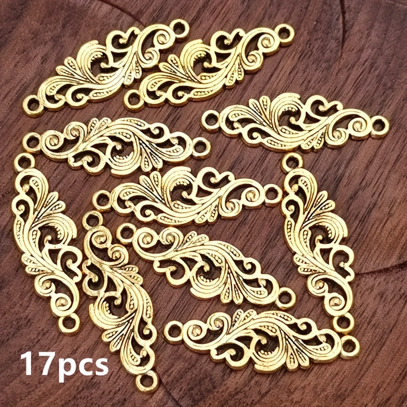 E-shop 17-teiliges Set mit Retro-Clouds-Anhänger und Verbindern im Bohème-Stil, Schmuckzubehör für Armbänder und Halsketten, Handgefertigte