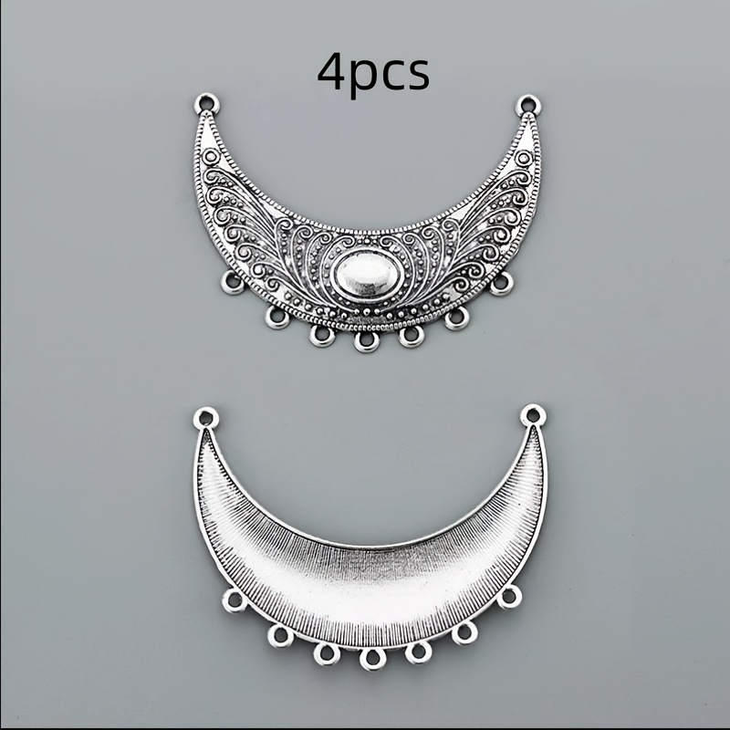 E-shop Set mit 4 Anschluss-Charms im Antik-Stil, Größe 52x44 mm, hergestellt aus Legierung für die Herstellung einzigartiger Schmuckstücke und Projekte