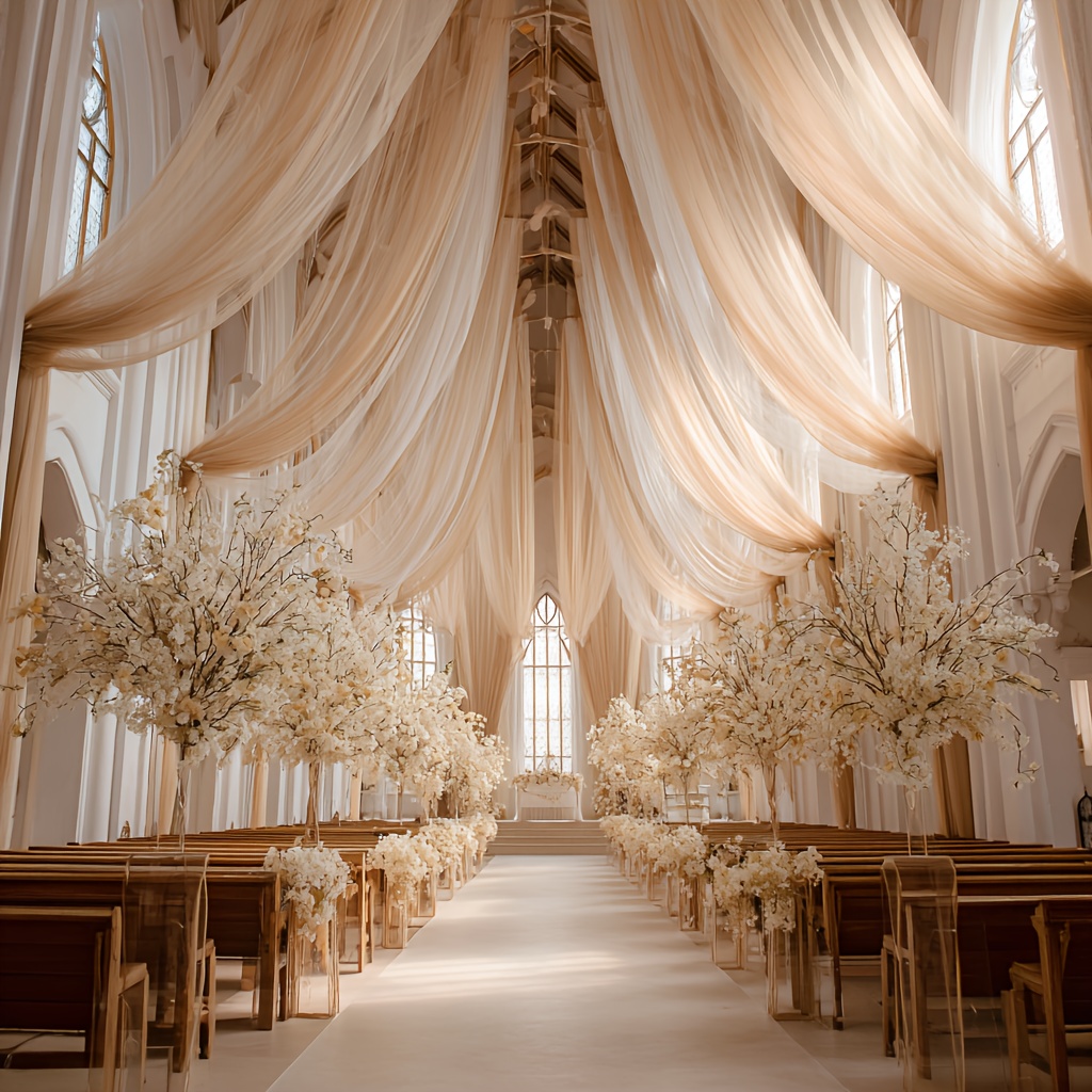 TEMU Plus-size -colored Tulle Curtains, 64. 129.92 Inches/334.64 Inches - Perfect For Party Decorations, Romantic Weddings, Bridal Showers, And