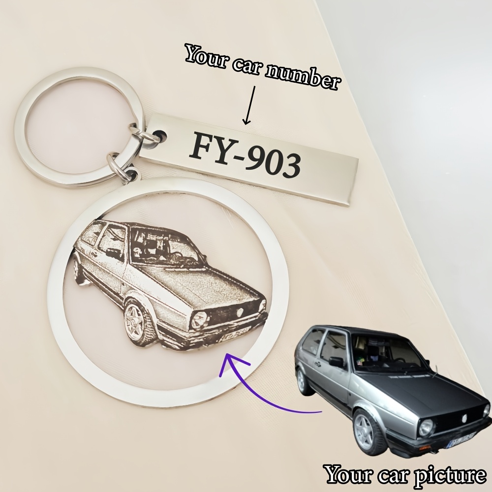 TEMU Customized Keychains For Women Featuring Photos Of Sports Cars, , And Vehicles. Personalized Long Rectangular Additions, Stainless Steel