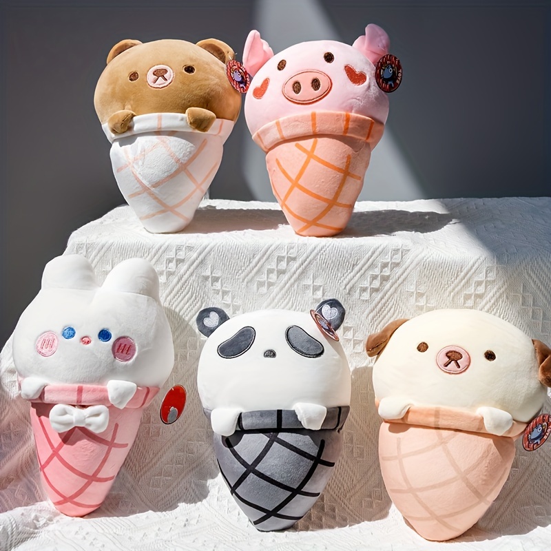 Simulation Cue Ice Cream Plush Toy Kawaii Plushie Dessert - Temu