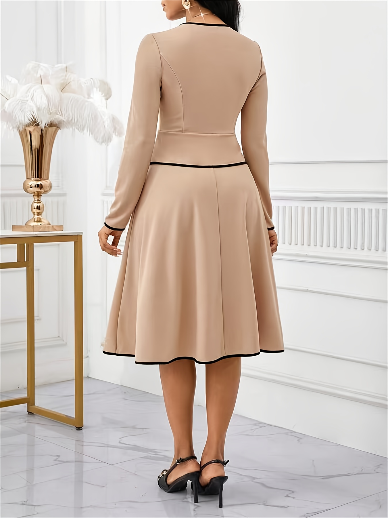 open lace back dress Amazon.com: Women's Elegant Vintage Khaki Long-Sleeve Dress Summer Floral  Hollow Out Chiffon Long Evening Party Maxi Dresses : Clothing, Shoes &  Jewelry main image 1