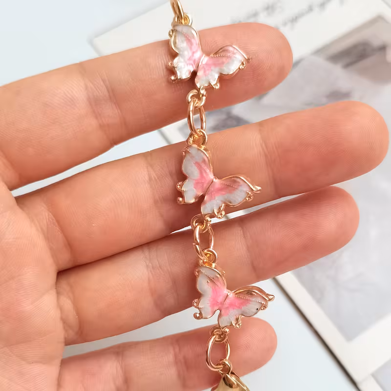 2pcs new fashionable and exquisite alloy purple small lobster clasp decorative shoe chains suitable for canvas shoes sneakers casual shoes platform shoes a fun decoration to Product details 7