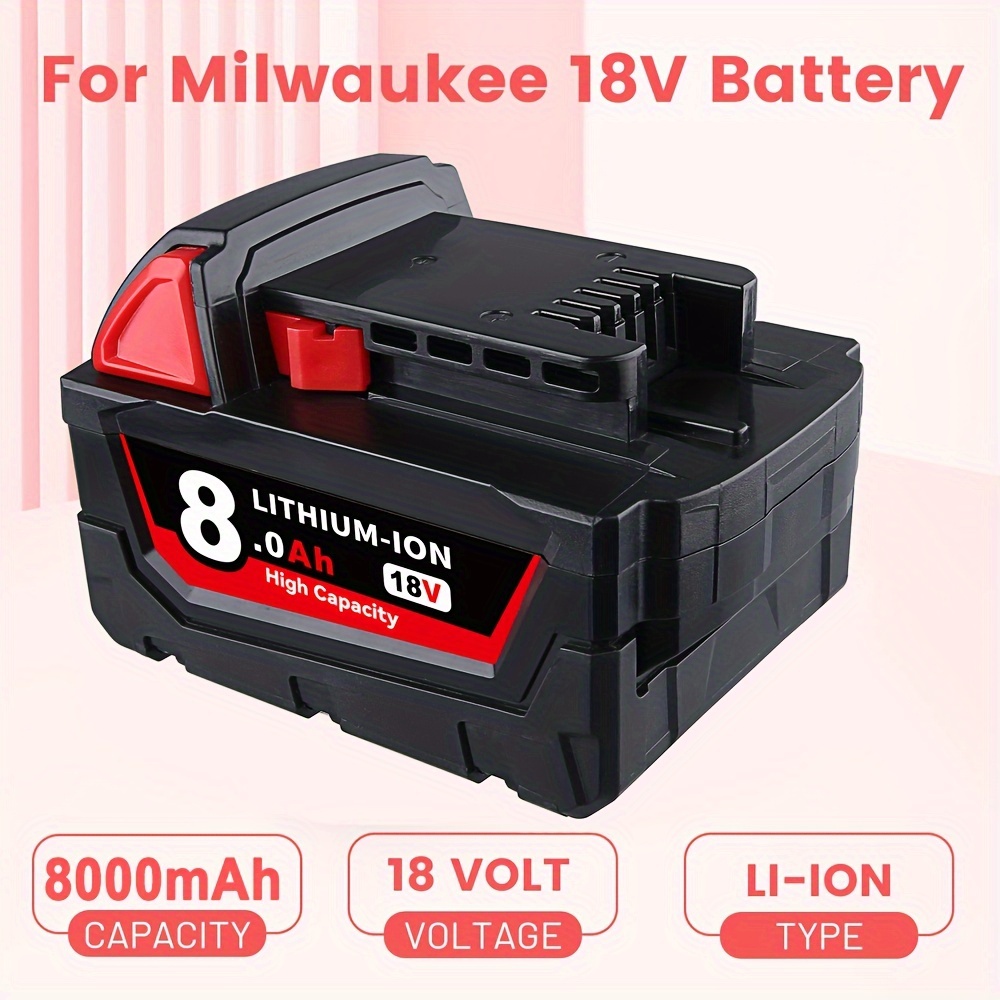 

1/2pack Battery 18v For All M18 8.0ah Battery 48-11-1850 48-11-1840 M18 M18b Cordless Power Tools 18v Battery Lithium-ion