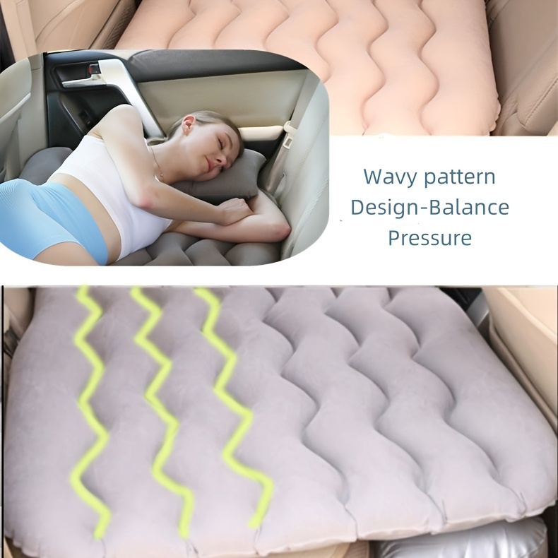 SUV Inflatable Mattress Camping Mattress Foldable Thick Car Air Bed with Electric Air Pump Portable Sleeping Pad Suitable for Home And Travel, Picnics And Camping