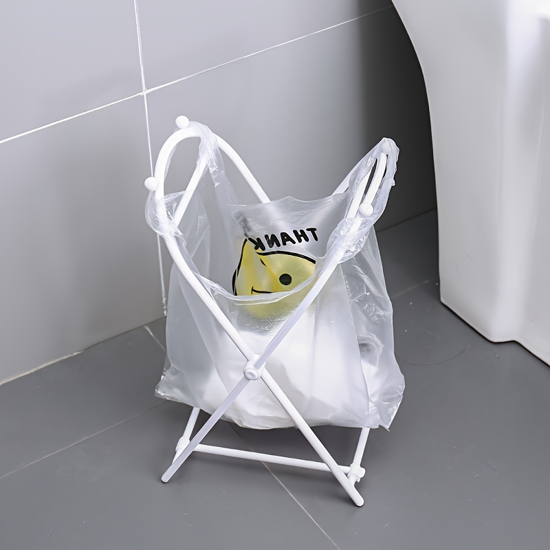 

Portable Plastic Garbage Bag Holder, Foldable Abs Material, Easy Clean, For Outdoor, Kitchen, Picnic, Bbq - No Installation Required, Essential For Home & Travel Use