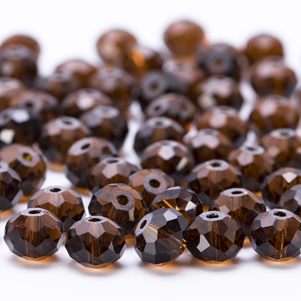 200 Amber Glass Beads for Jewelry Making