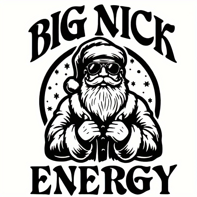 

Big Energy Santa Claus Iron-on Heat Transfer Decal - Fashionable Diy Applique For T-shirts, Masks, Jeans & Backpacks