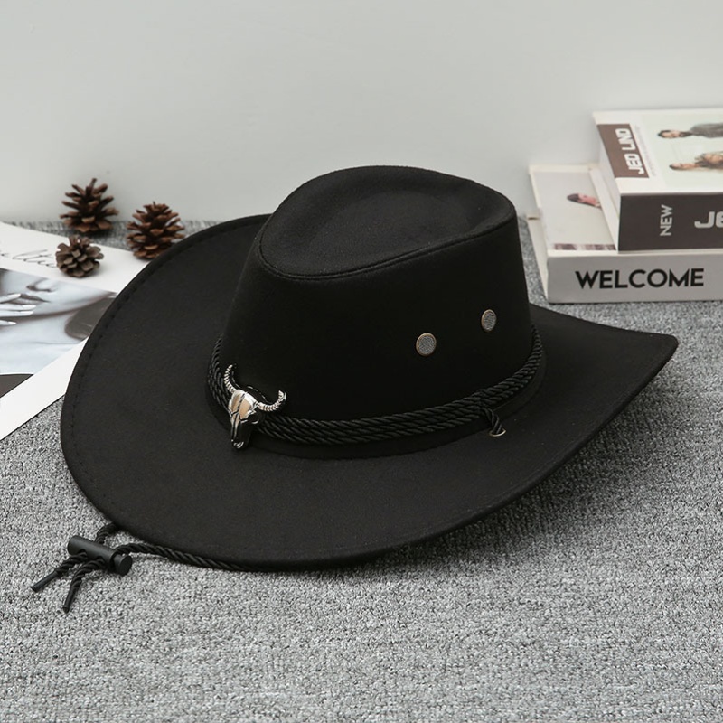 vintage western cowboy hat belt wide brim unisex - Temu