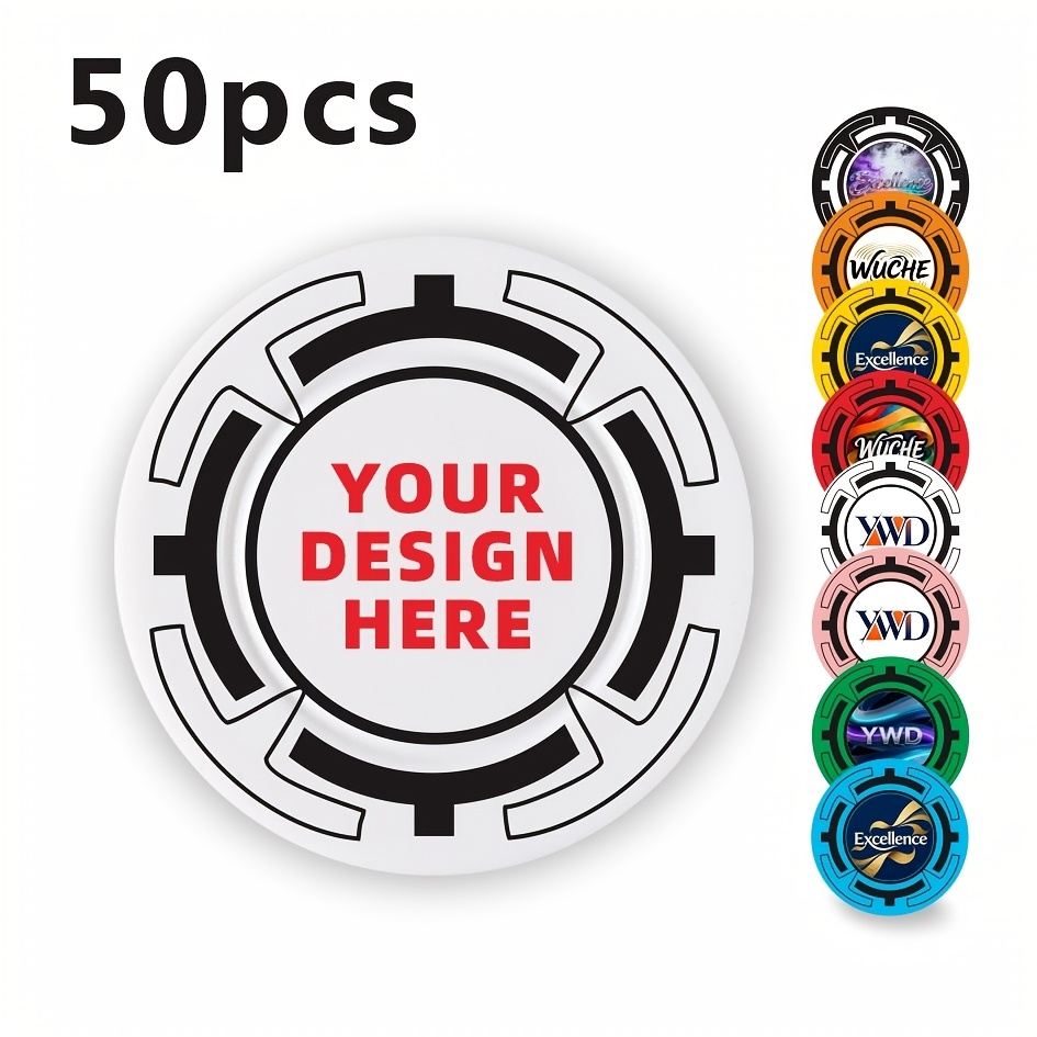 TEMU 50 Piezas de Monedas de Engrosadas con Logotipos y Diseños Personalizables