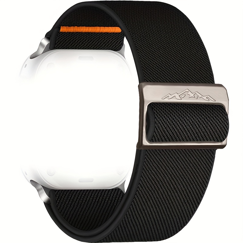 Image of Sport Stretchy Nylon Band For Iwatch Ultra 2/ultra Bands 49mm 44mm 42mm 40mm 38mm For Men, Solo Loop Wide Replacement Band For Iwatch Series 7 6 5 4 Se